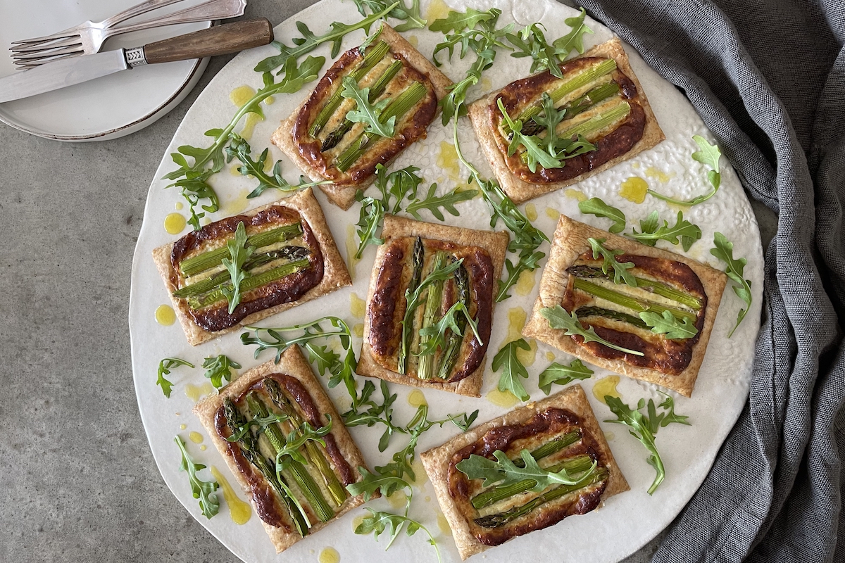 Asparagus Tart with a Rocket Salad