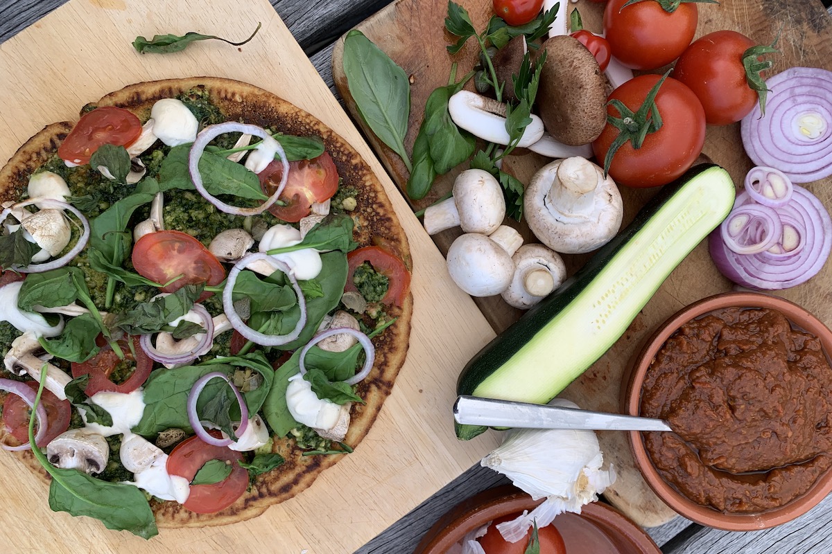 Spring Socca Pizza