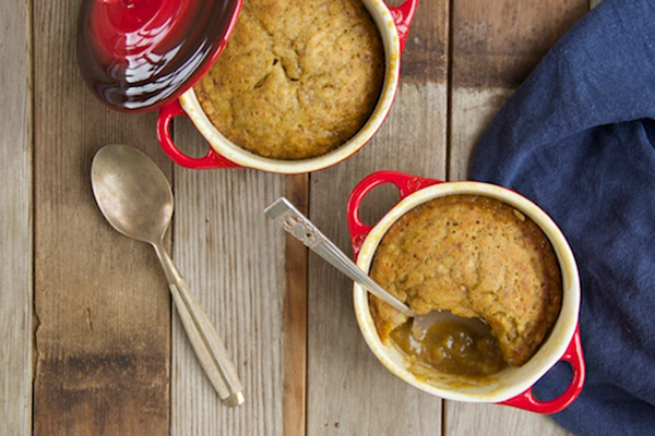 Zoe Salmen's delicious banana buckwheat self-saucing pudding